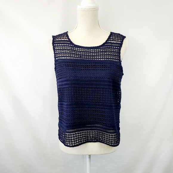 NWOT Cupcakes and Cashmere Kaden Lace Eyelet Tank - Picture 3 of 8